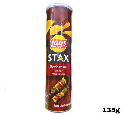 Lays Stax BBQ Flavored Potato Crisps, 135g