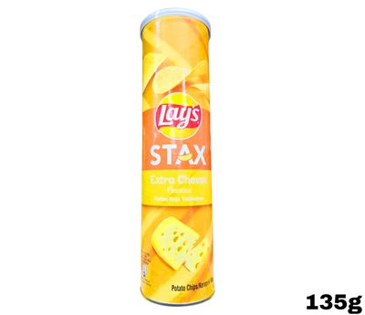 Lays Stax Extra Cheese Potato Chips 135g