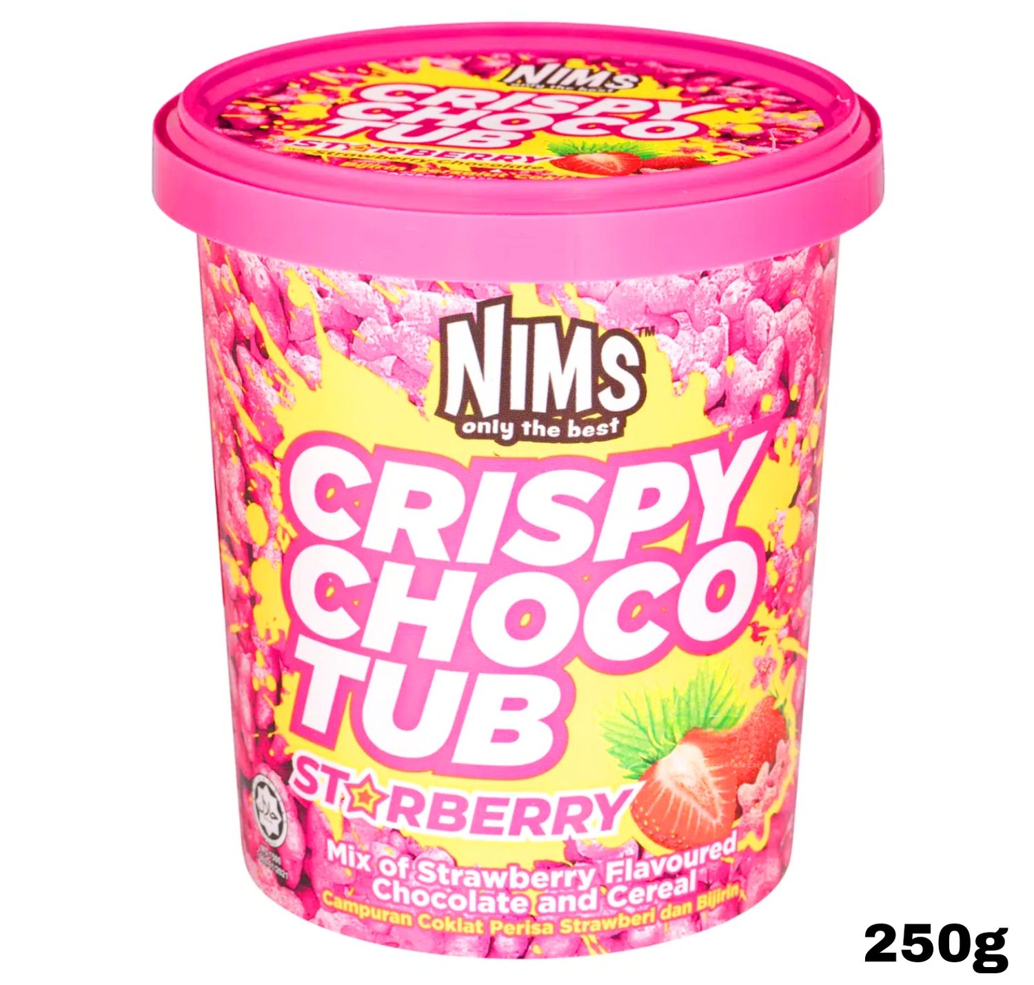 Nims Crispy Choco Tub - Strawberry Chocolate 250g