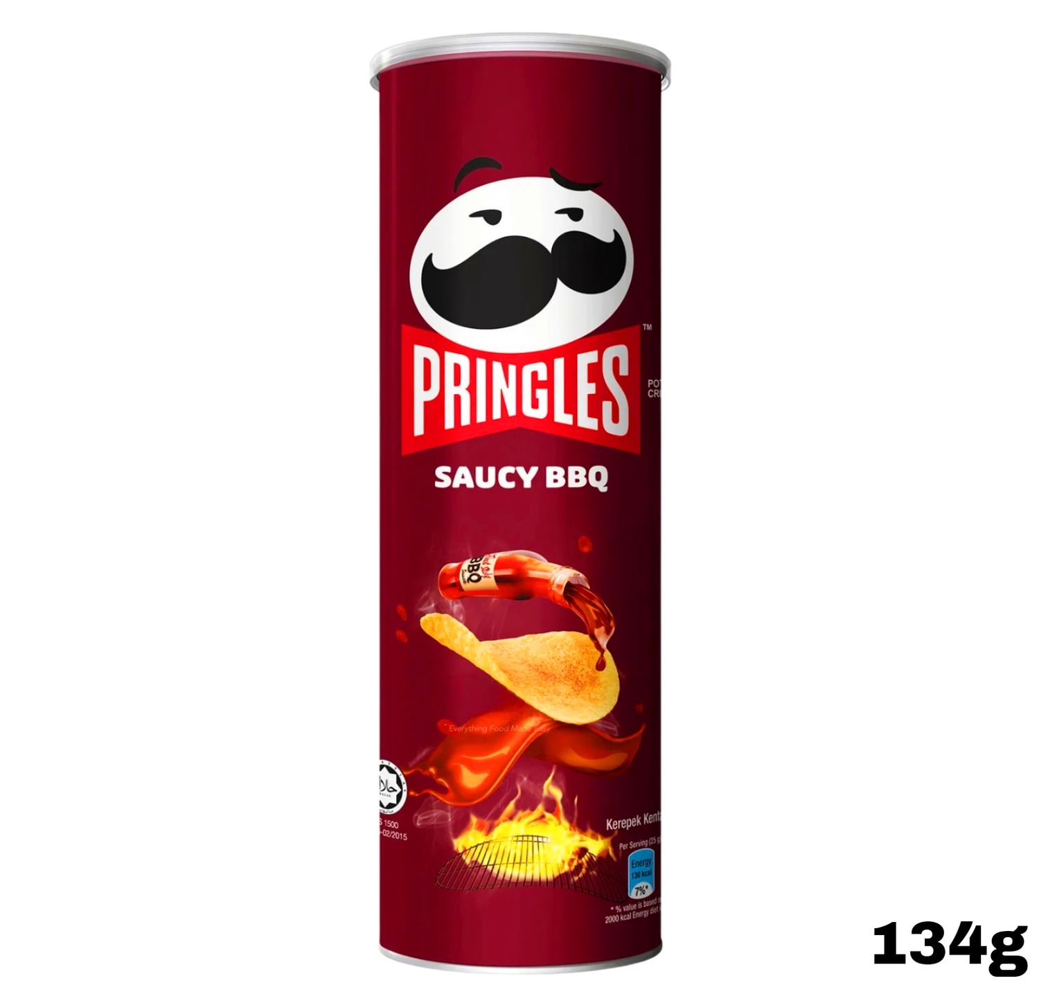 Pringles Potato Crisps Saucy BBQ 134g