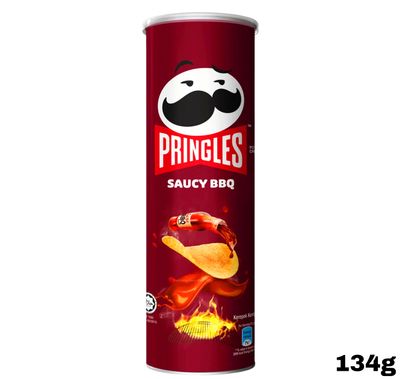 Pringles Potato Crisps Saucy BBQ 134g