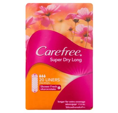 Carefree Super Dry Long Shower Fresh 20 Liners