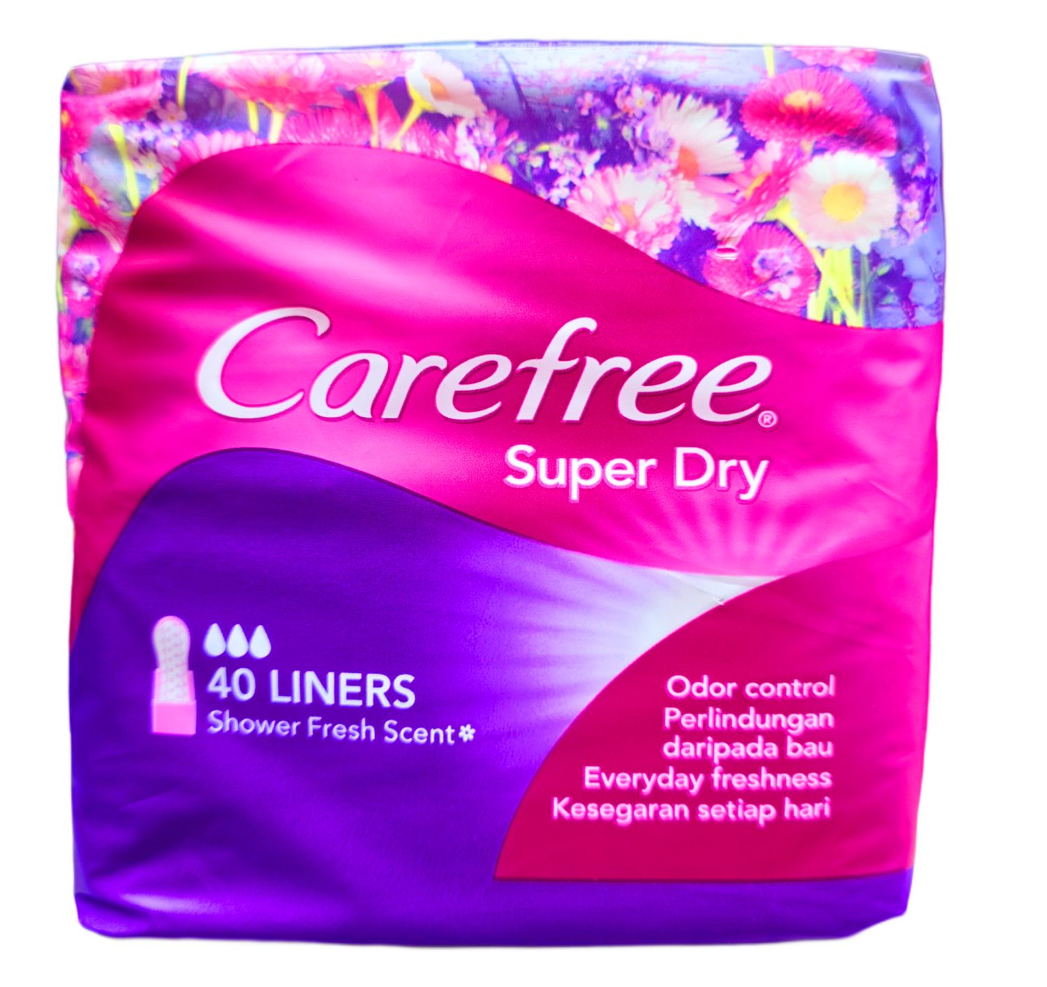 CareFree Healthy Fresh Shower Fresh Scent 40 Liners