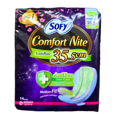 Sofy Comfort Nite AntiBac Pads - Heavy Flow 35cm x 14pcs