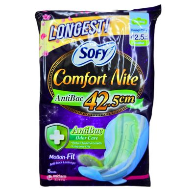 Sofy Comfort Nite Antibac 42.5cm x 8pcs