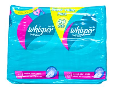 Whisper Regular Flow Wings Pad 2 x 20pcs