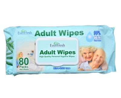 Everfresh Adult Wipes - Ultra Thick Type 80pcs