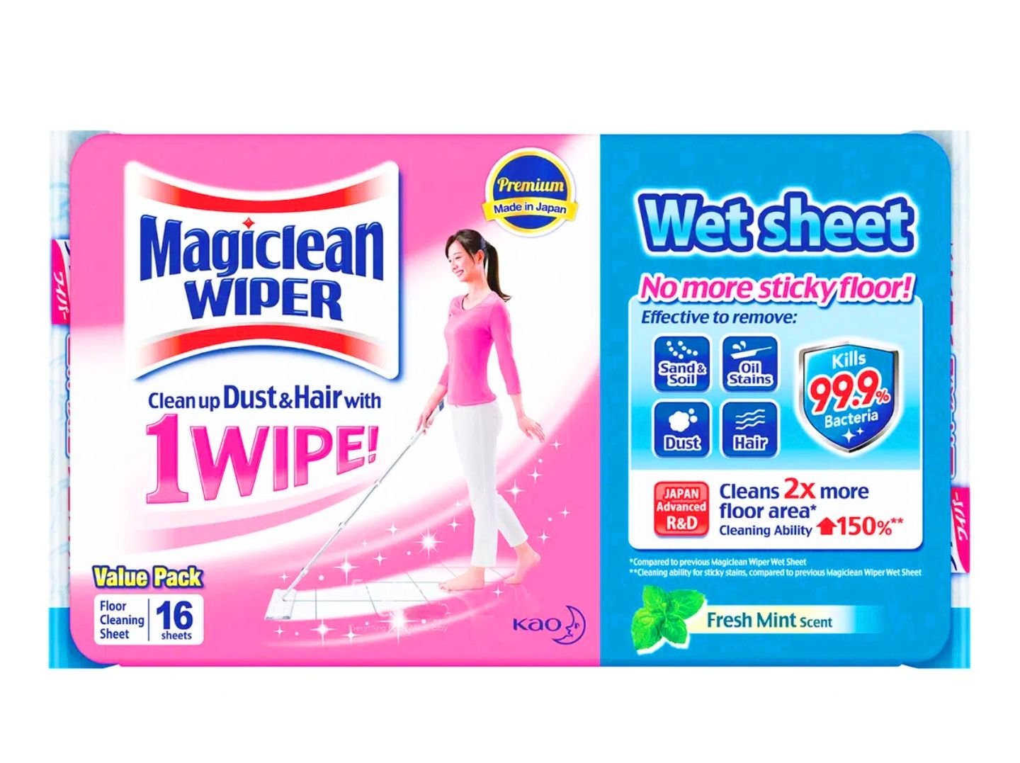 Magiclean Wiper 1 Wipe - 16 Wet Sheet