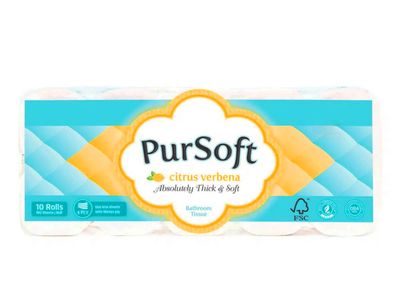 PurSoft Bathroom Tissue - Citrus Verbena 4 ply 10 x 180pcs