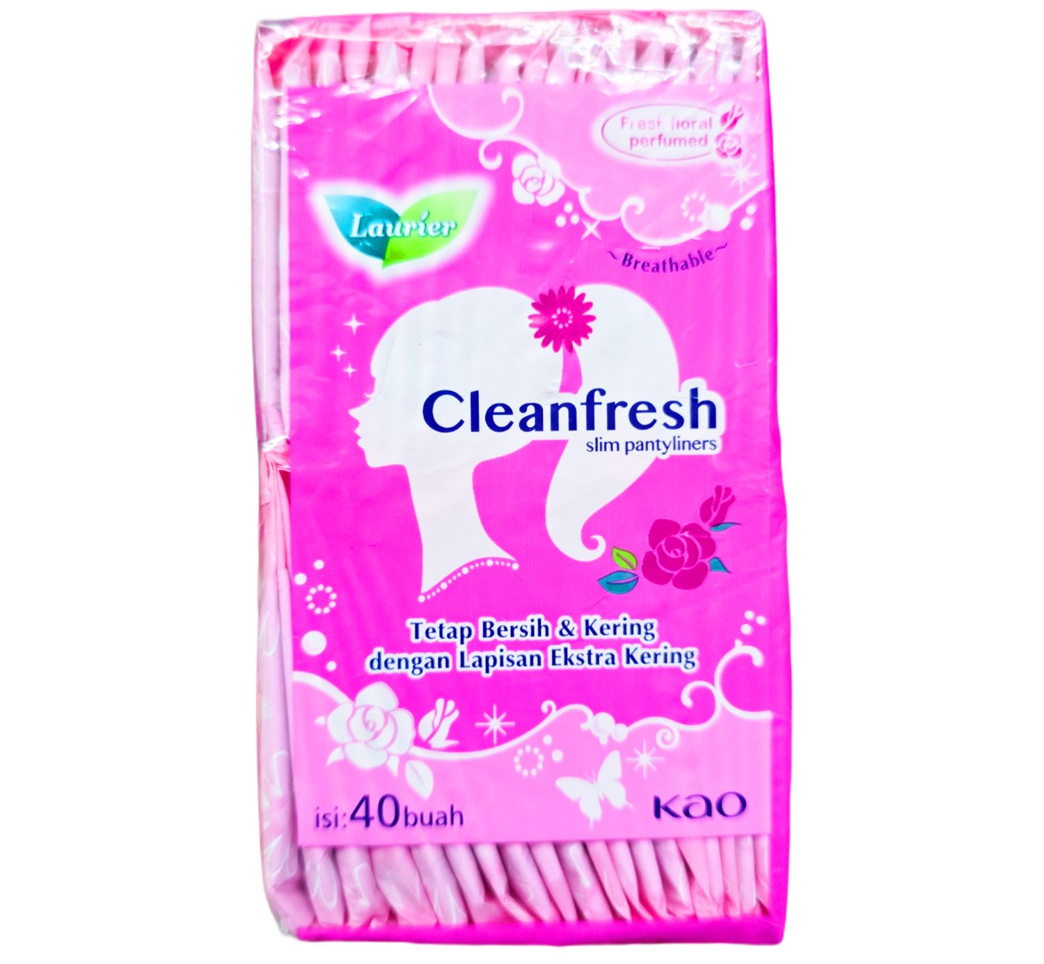 Laurier Cleanfresh Slim Pantyliners - Fresh Floral Perfume 40pcs
