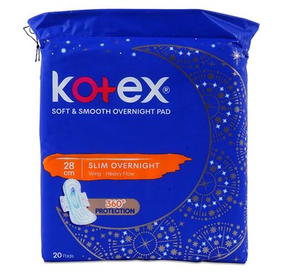 Kotex Soft and Smooth Overnight Wing 28cm 20s