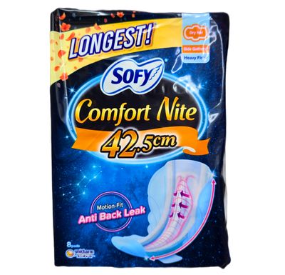 Sofy Comfort Nite Anti Back Leak 42.5cm x 8 pads