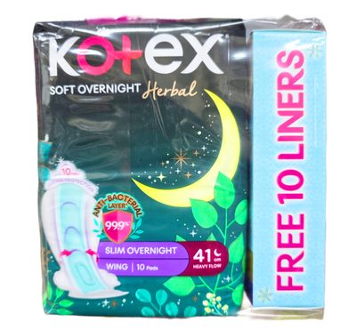 Kotex herbal Slim Overnight Wing 41cm 10pcs