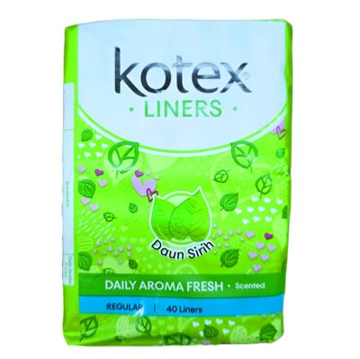 kotex Liners Daily Aroma Fresh Scented Regular 40 Liners
