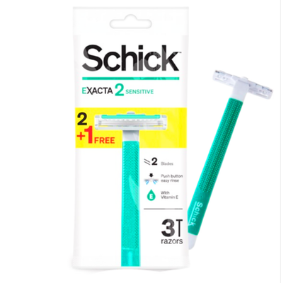 Schick Exacta Shaving Razor System Kit 3 Razor