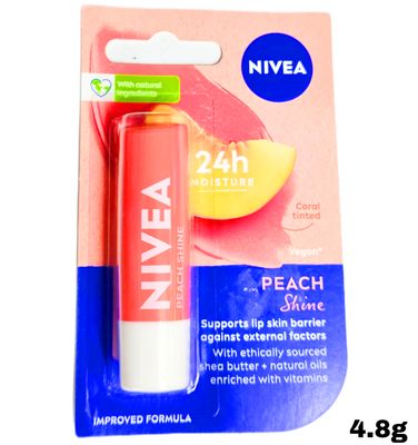 Nivea Peach Shine Lip Balm 4.8g