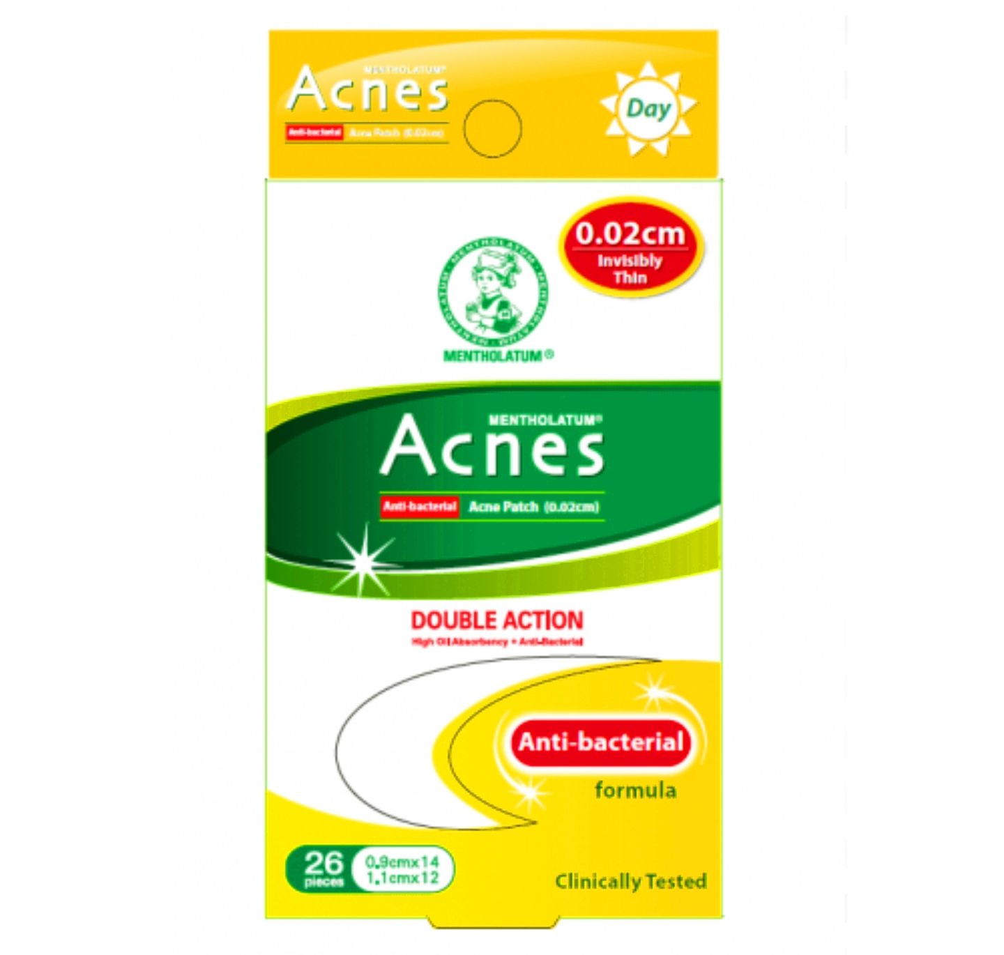 ACNES High Oil Absorbent &amp; Anti-Bacterial Invisibly Thin Acne Patch for Day 0.02cm 26s
