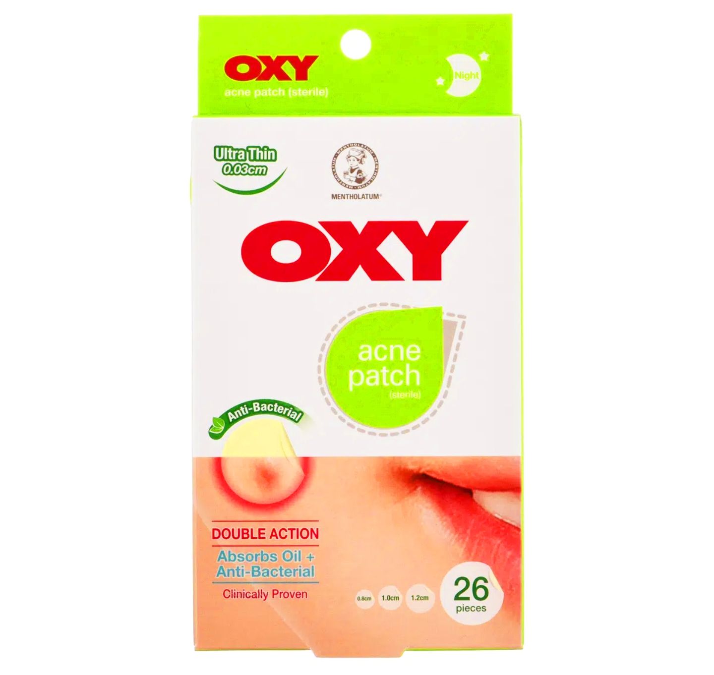OXY Night Anti Bacterial Acne Patch 26pcs