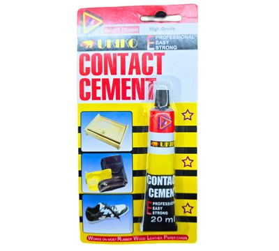 Ukiko 20ml Quick Dry Glue Contact Cement Works on Most Rubber, Wood, Leather &amp; Paper Cards