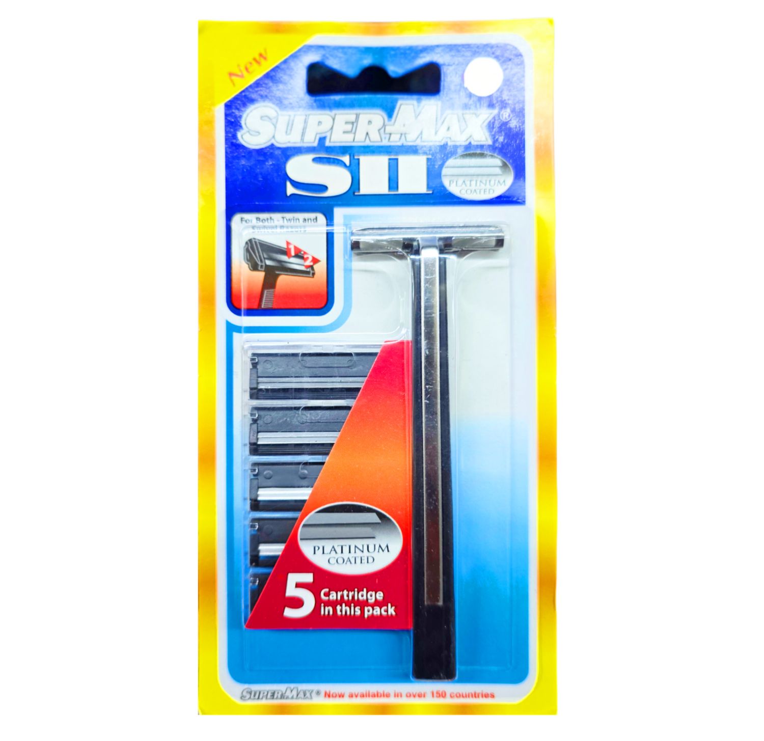 SuperMax SII Platinum Coated 5 Cartridge In Pack