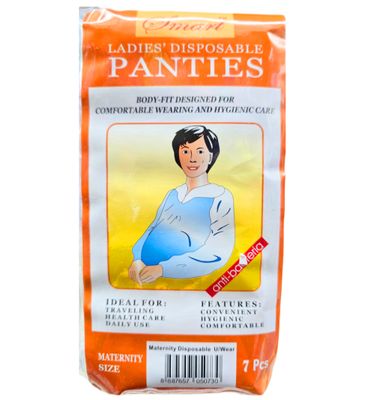 Smart LADIES&#39; Antibacterial DISPOSABLE PANTIES 7pcs Inside