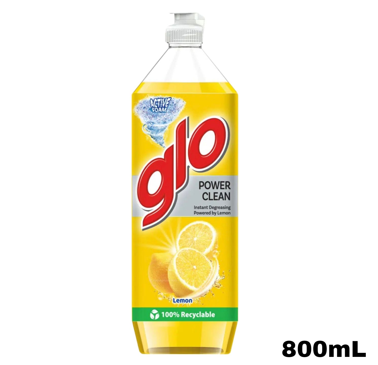 Glo Active Foam Lemon Dishwashing Liquid 800mL