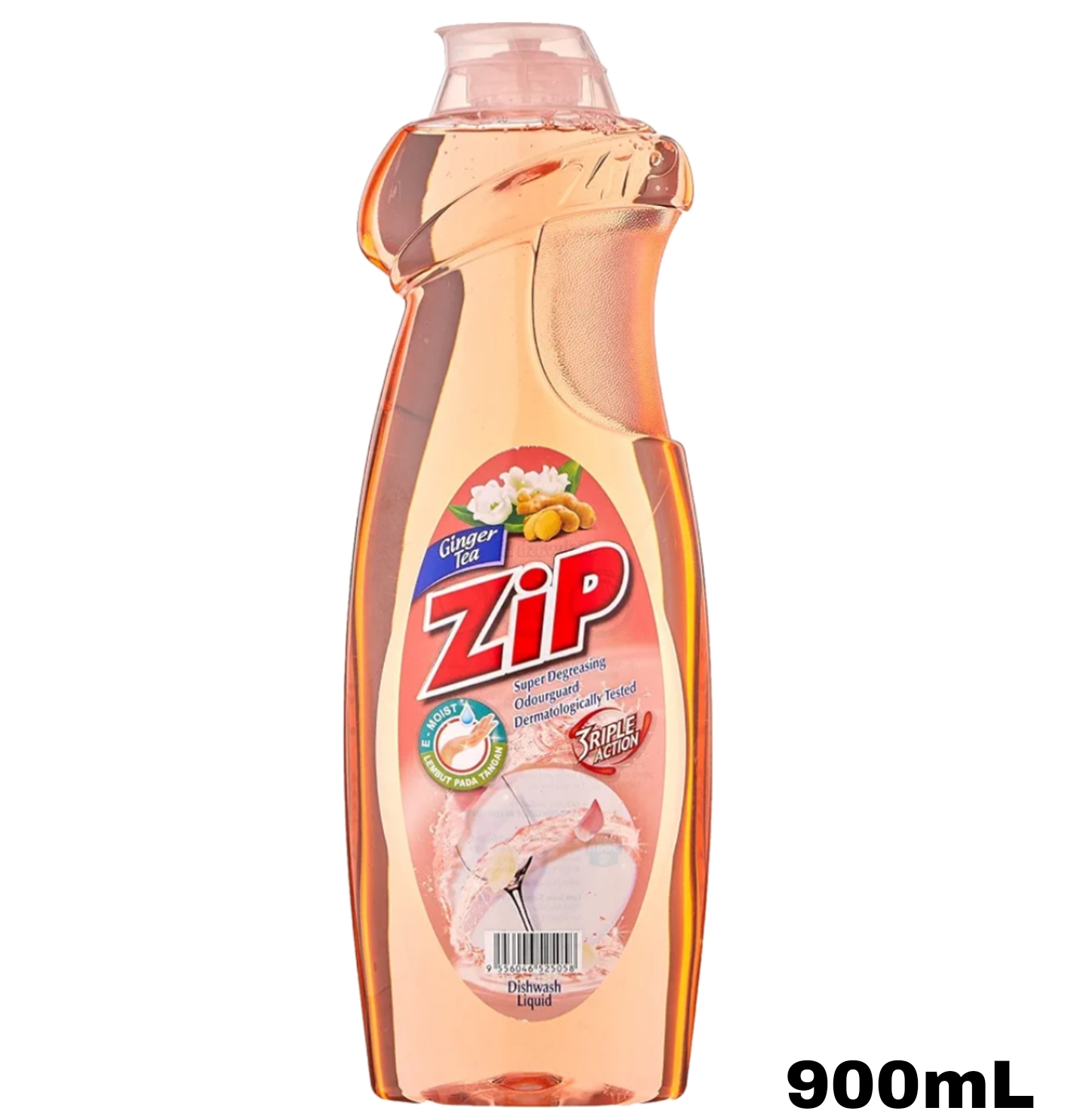 Zip Dishwashing Liquid, Ginger Tea, 900ml