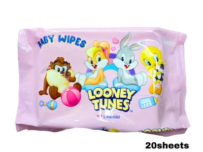Baby Wipes Looney Tunes Ultra Mild 20Sheets x 2Pack