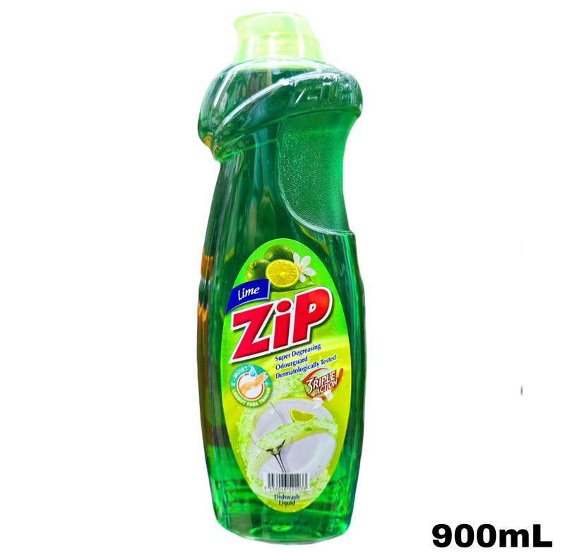 Zip Dishwashing Liquid, Lime, 900ml