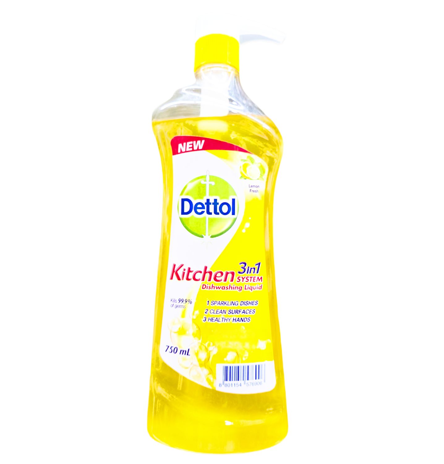 DETTOL DISHWASHING LIQUID FRESH LEMON &amp; LIME 750ML