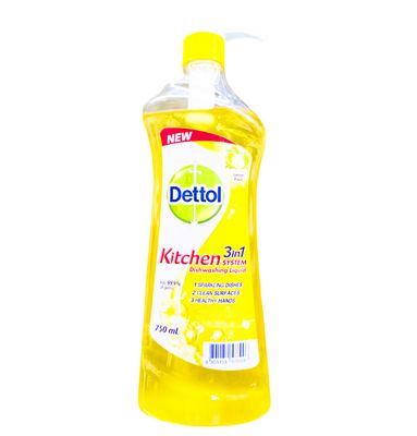 DETTOL DISHWASHING LIQUID FRESH LEMON &amp; LIME 750ML