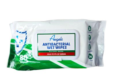 ANGELS Antibacterial Wet Wipes - 80 Wipes