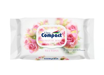 Ultra Compact Wet Wipes Romantic Rose 100pcs Inside