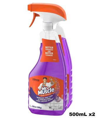 Mr Muscle Glass Cleaner with Refill - Lavender 500ml x2