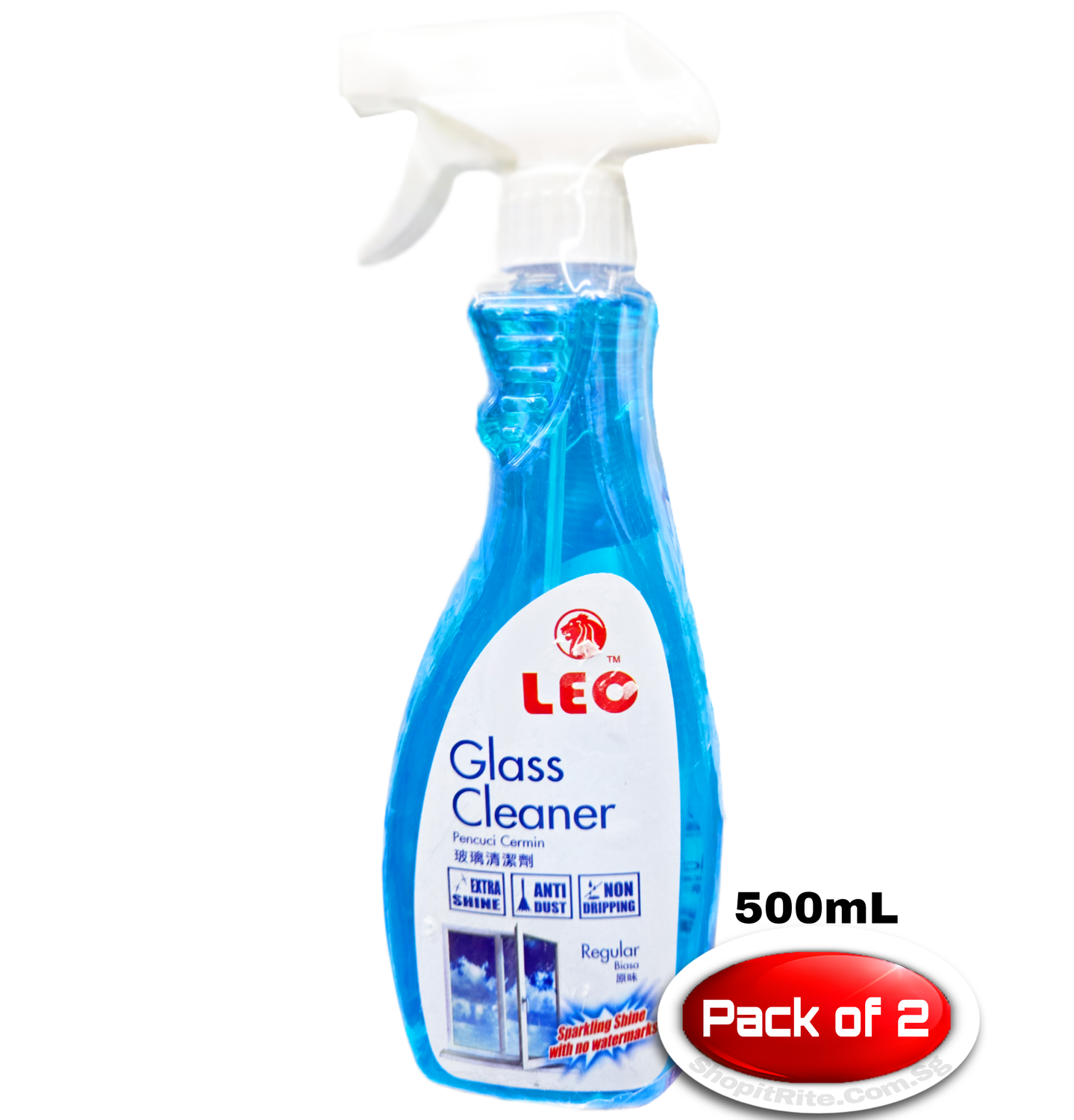 Leo Glass Cleaner Regular 500mL x 2pack