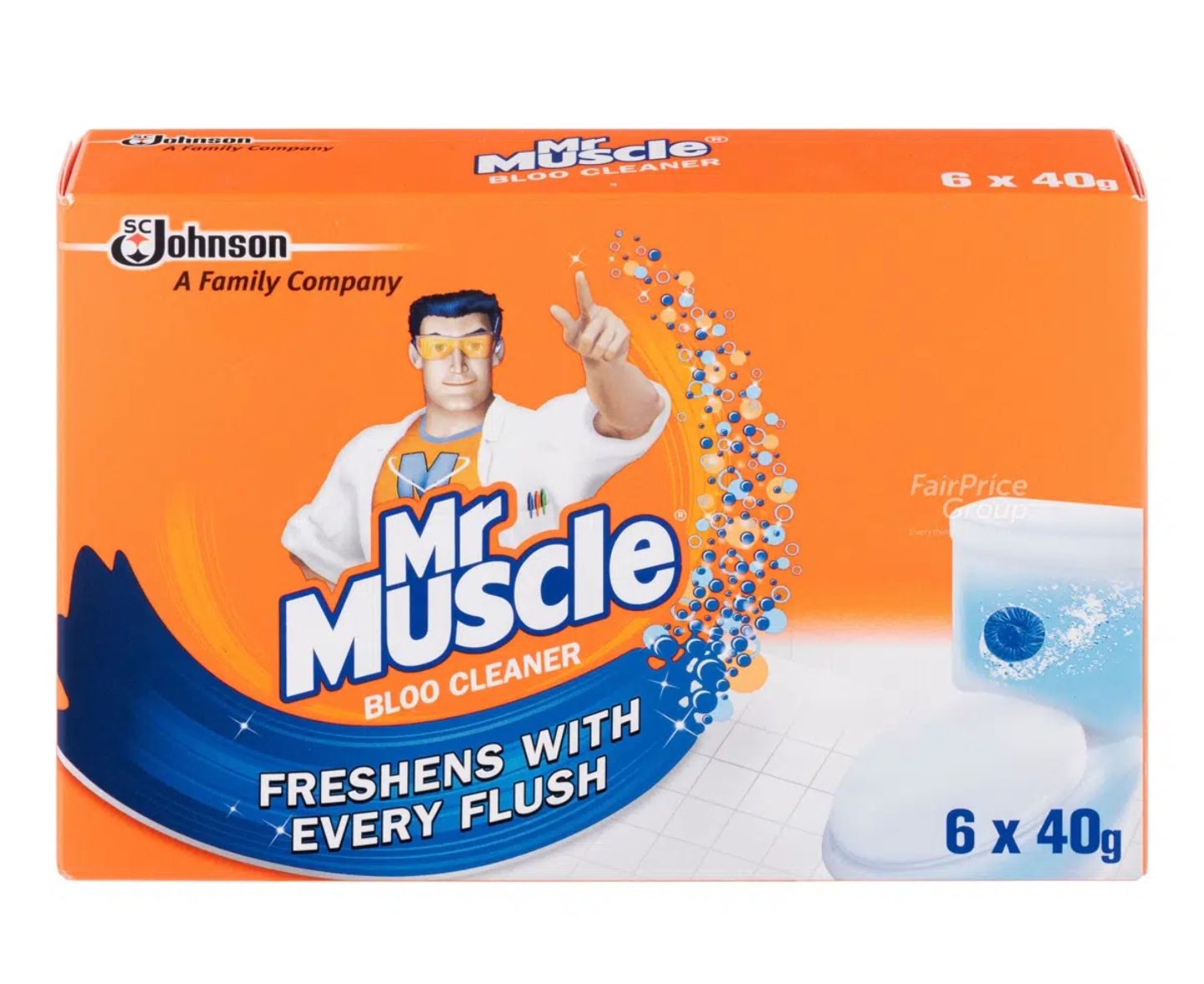 Mr Muscle Bloo Cleaner 40g 6pcs Inside