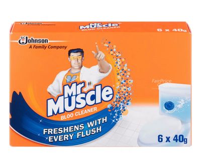Mr Muscle Bloo Cleaner 40g 6pcs Inside