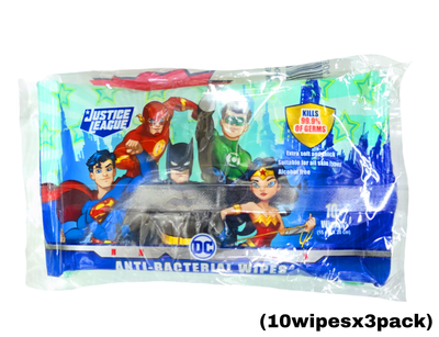 Justice League Antibacterial Wipes 10wipes x 3pack