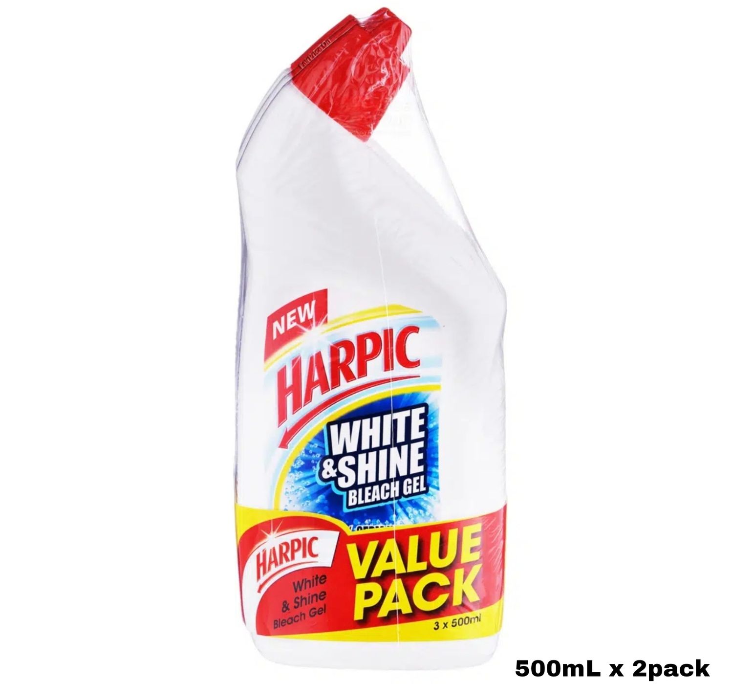 Harpic White &amp; Shine Bleach Gel 500mL x 2Pack