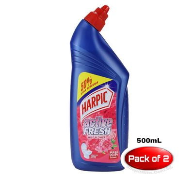 Harpic Wild Flower Toilet Bowl Cleaner 500mL x 2Pack