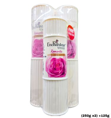 Enchanteur Perfumed Romantic Long Lasting Fragrance Powder Bundle (250g x2) + 125g