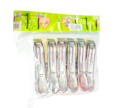 Boutique Stainless Steel Tong 6x Pack