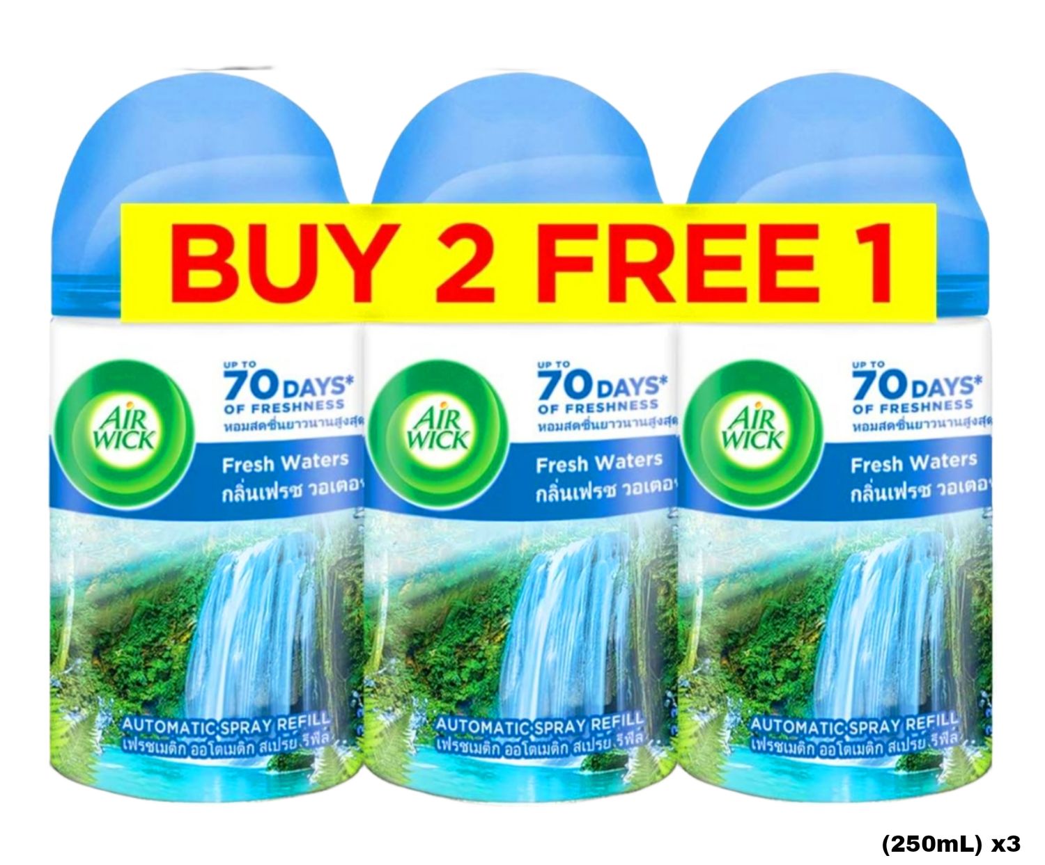 Air Wick Freshmatic Auto Spray Refill - Fresh Water 250mL 3x Pack