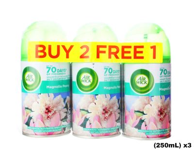 Air Wick Freshmatic Auto Spray Refill - Magnolia Peony 250mL 3x Pack
