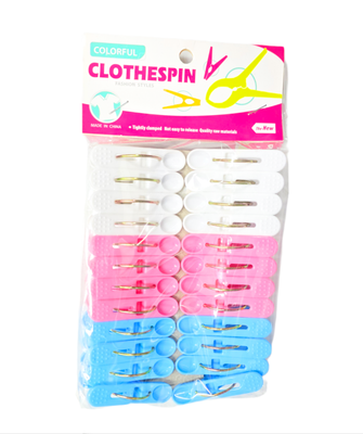 Clothespin Colorful Fashion Styles Pegs 24s Pack