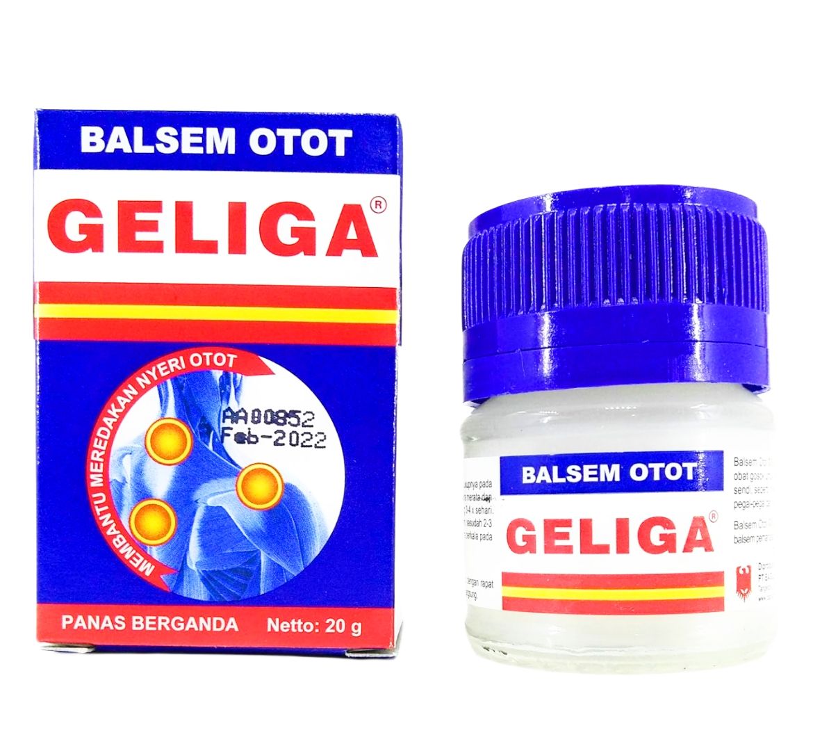 Geliga Muscular Balm Ointment Balsem Otot, 20g