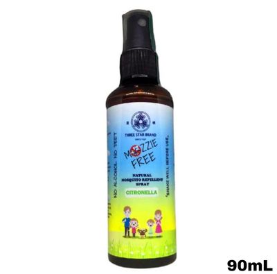 Three Star Brand Mozzie Free - Insect repellent Spray  - Citronella 90mL