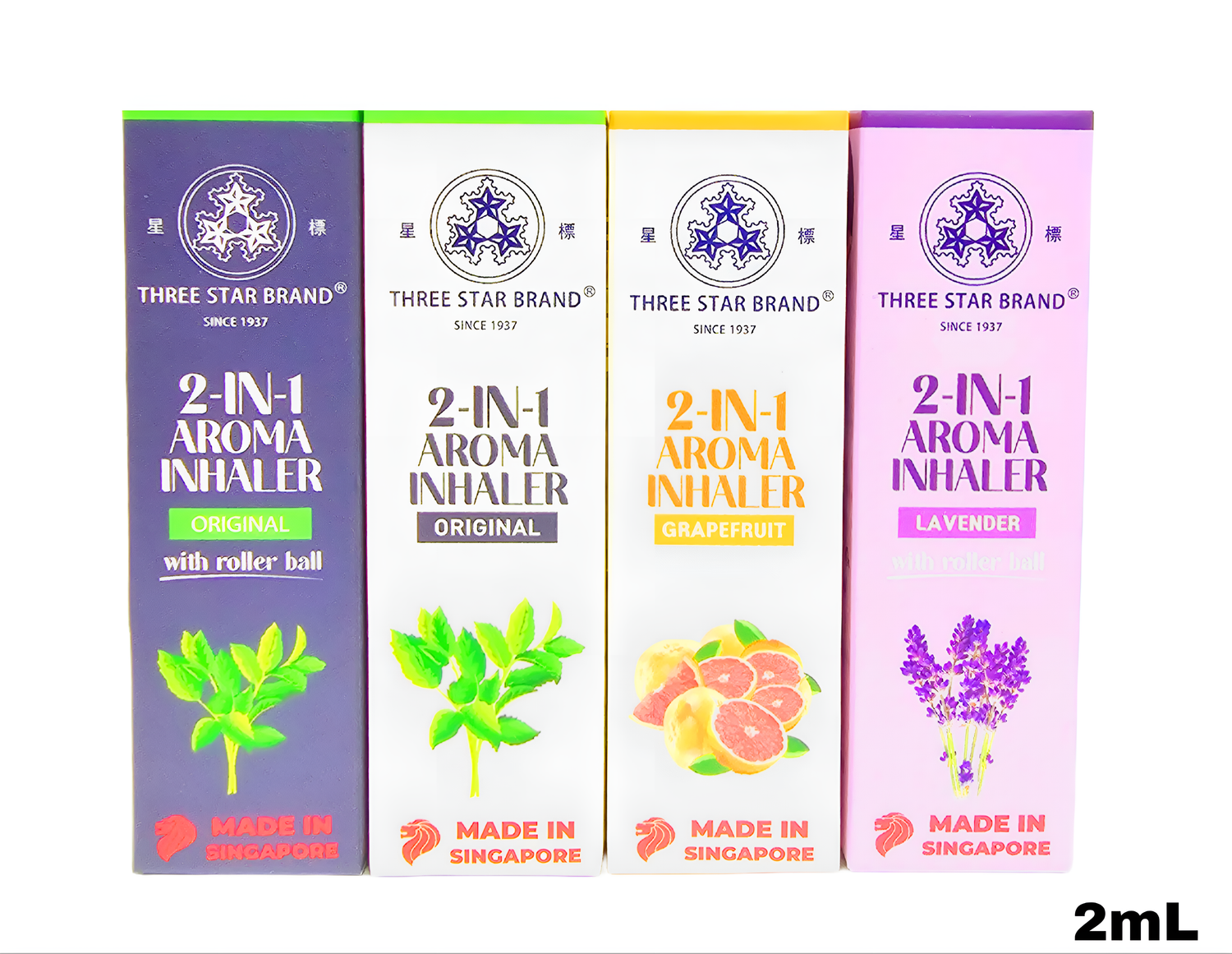 Three Star Brand 2 in 1 Aroma Inhaler 1x2ml Choose Your Own Flavor