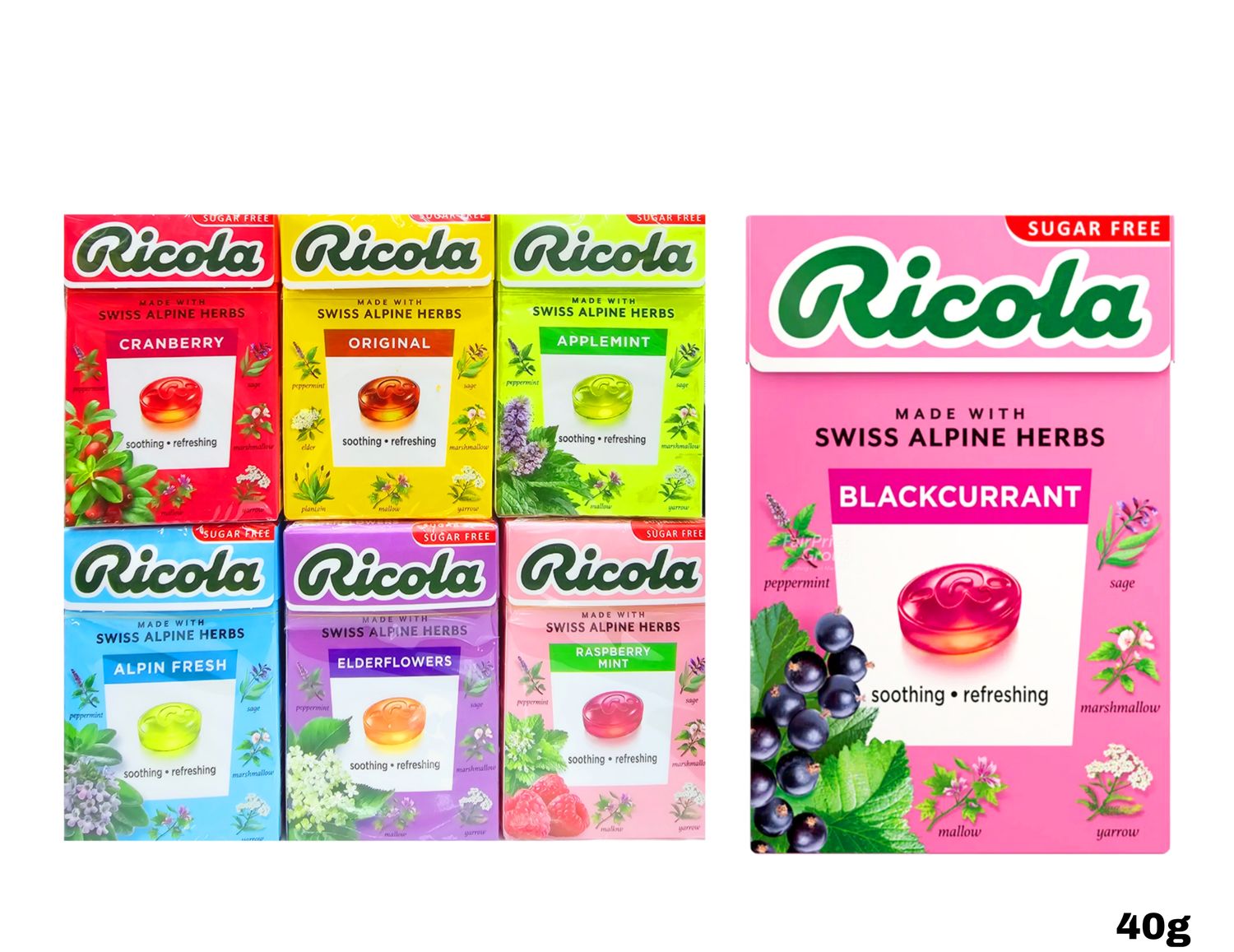 Ricola Herbal Candy 40g x1 Choose Your Own Flavor