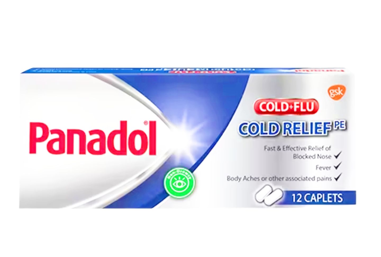 Panandol  Cold Flu Cold Relief 12 Caplets
